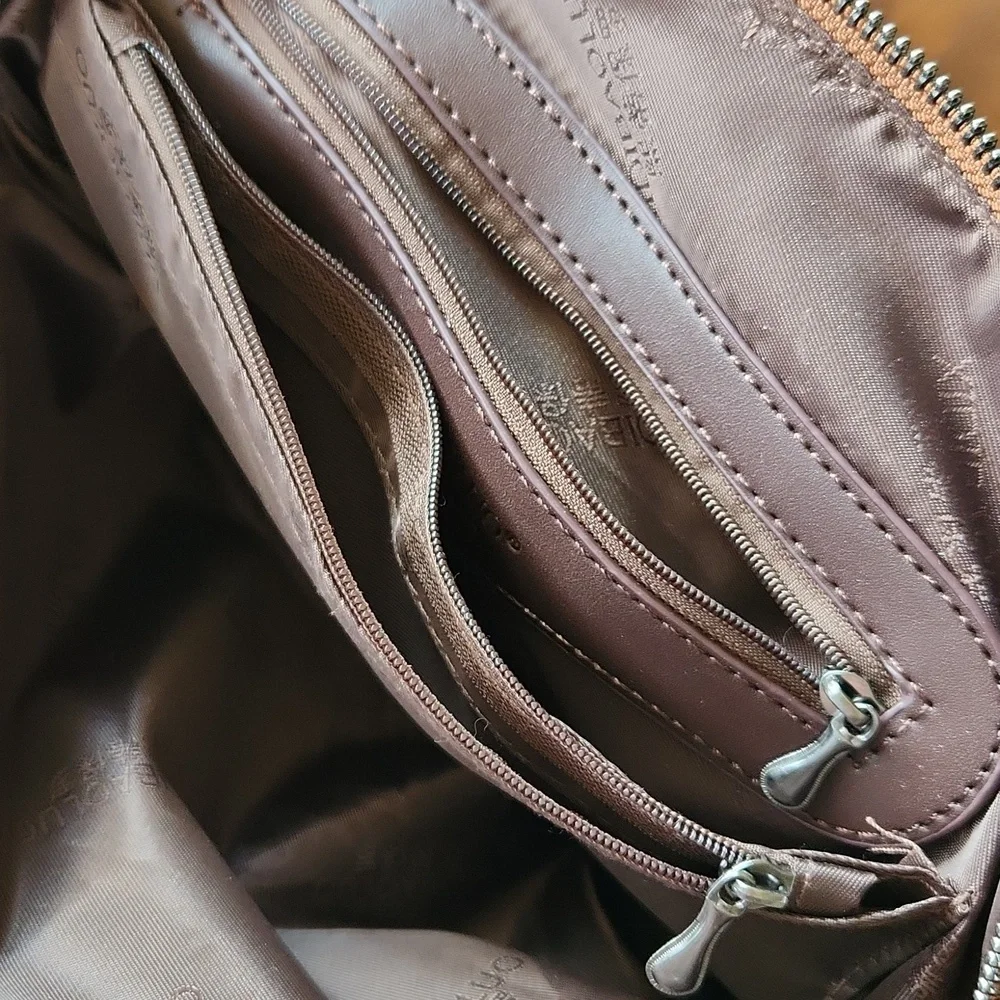 Xidibaoluo Faux Leather Satchel Purse‎ tan brown boho